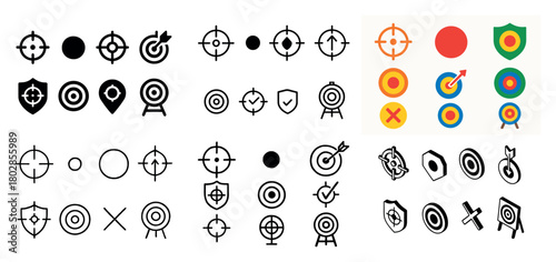 Various target and bullseye icons