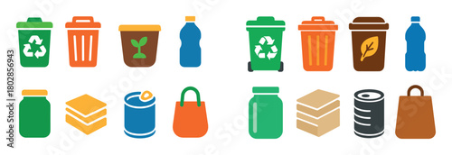 Waste Sorting Icons
