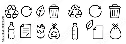 Waste Sorting Icons