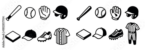 Baseball Equipment Icons
