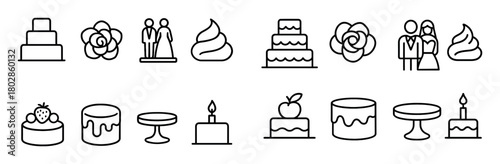 Wedding Cake Icons