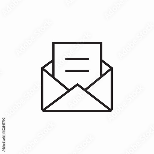 Tableau sur toile open letters icon sign vector