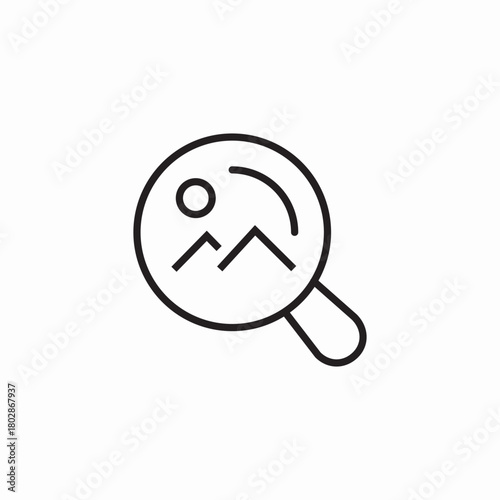 picture search icon sign vector