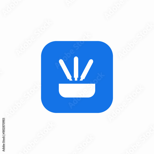 bowl stick aroma icon sign vector