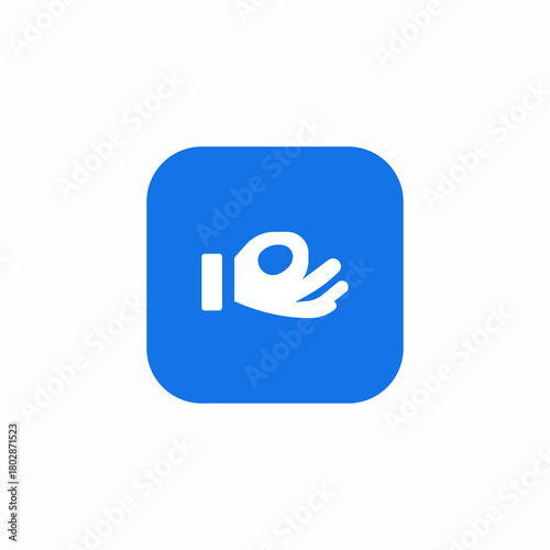 hand okay icon sign vector