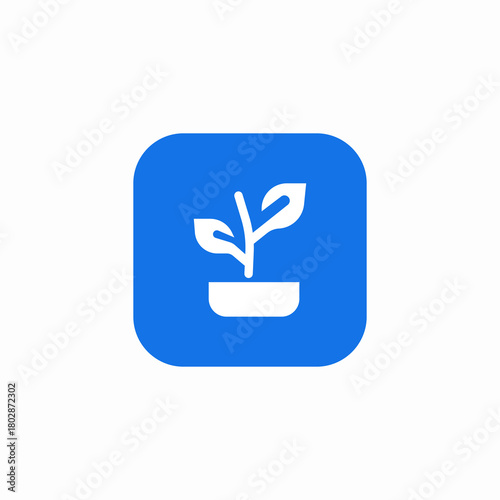 plant pot icon sign vector
