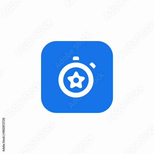 star timer icon sign vector