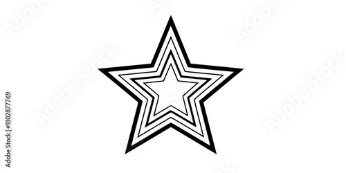 Geometric Star Icon Minimalist Sharp Points Flat Vector