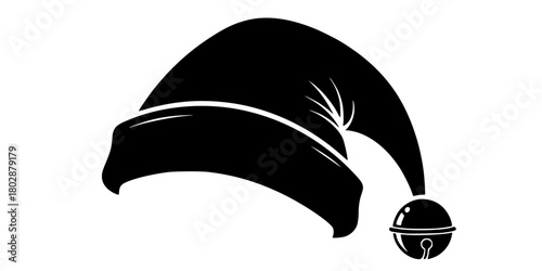 Elf Hat Silhouette Simple Flat Vector Icon