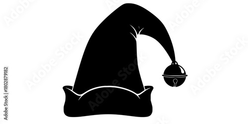 Elf Hat Silhouette Simple Flat Vector Icon
