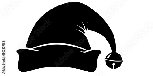 Elf Hat Silhouette Simple Flat Vector Icon