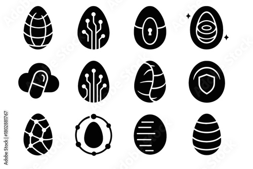 Info vector network ai layer shell data cloud smart virtual encrypted icon