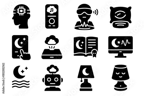 Night lamp connected dream icon dashboard holographic device smart monitor journal lucid