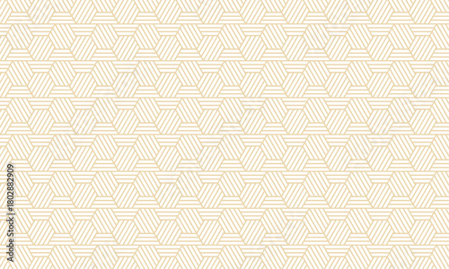 線が入った六角形で作ったジオメトリックな壁紙