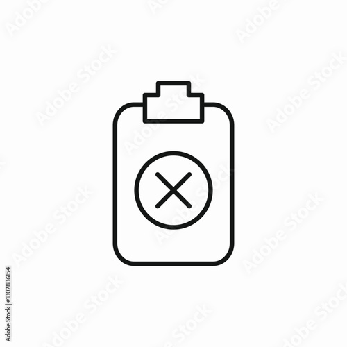 clipboard delete remove icon sign vector