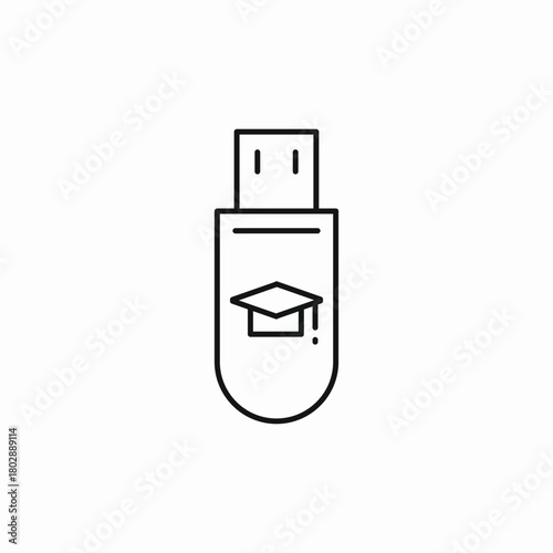 education file flash drive icon sign vector
