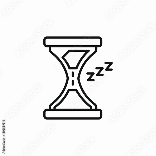 hourglass sleep icon sign vector