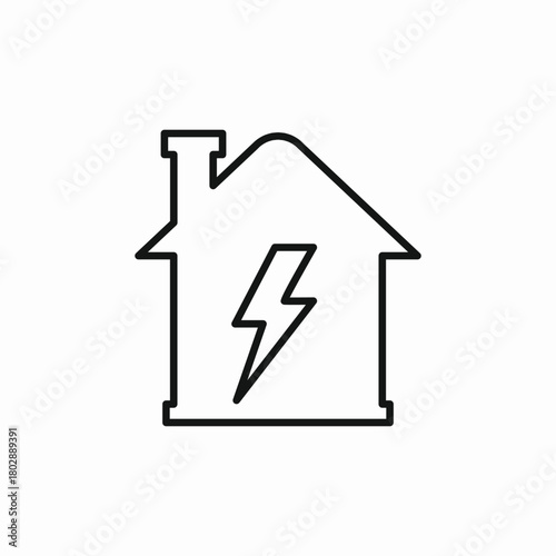 house electricity icon sign vector
