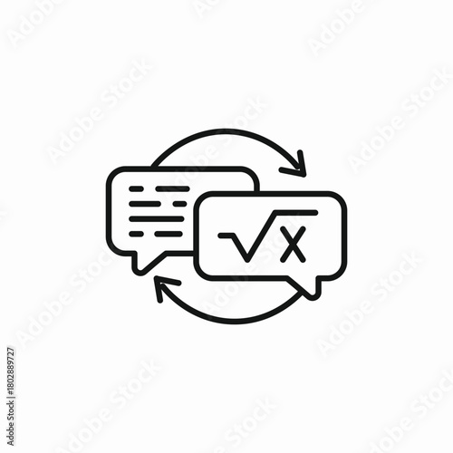 math conversation icon sign vector