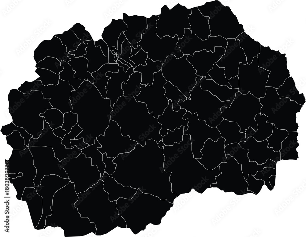 Obraz premium Vector Map of Macedonia with Regions