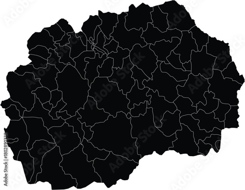 Vector Map of Macedonia with Regions
