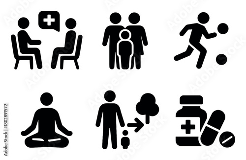 Addiction Icons Grid