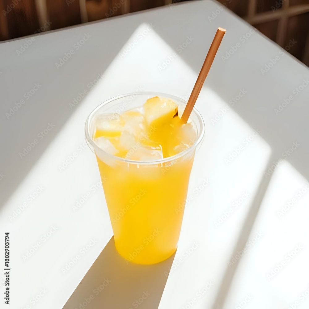 Fototapeta premium orange juice in glass