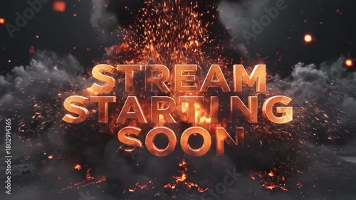 Stream Starting Soon Explosive Announcement With Fire And Smoke Effect