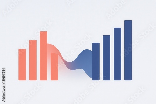 Abstract representation of progressive data growth with smooth waves connecting dynamic bar charts symbolizing the evolution of analytics and insight in modern business strategy Free Download Abstract representation of progressive data growth with smooth waves connecting dynamic bar charts symbolizing the evolution of analytics and insight in modern business strategy - GFXLoad