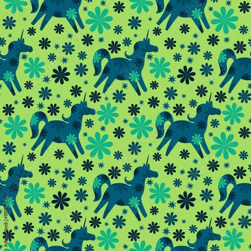 Christmas animals seamless horse pattern for wrapping paper and fabrics and party and kids print