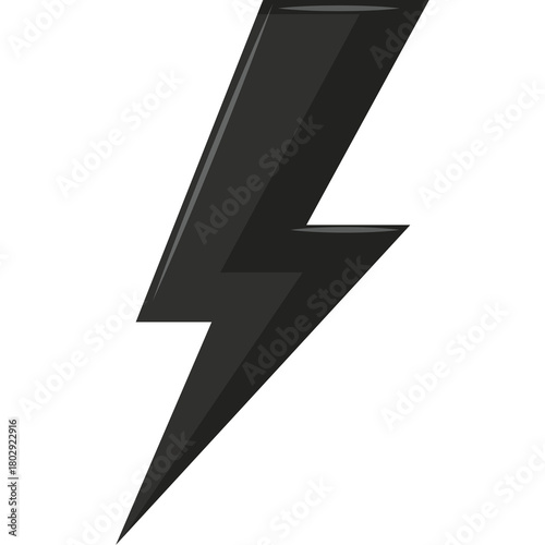 Free Download Bold Black Lightning Bolt Icon on Transparent Background Represents Energy Power Speed and Electricity With Sharp Edges and Sleek Design - GFXLoad
