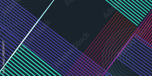 Abstract 3d futuristic line light background with 3d overlap layers. Vector abstract graphic design banner pattern presentation background wallpaper web template.