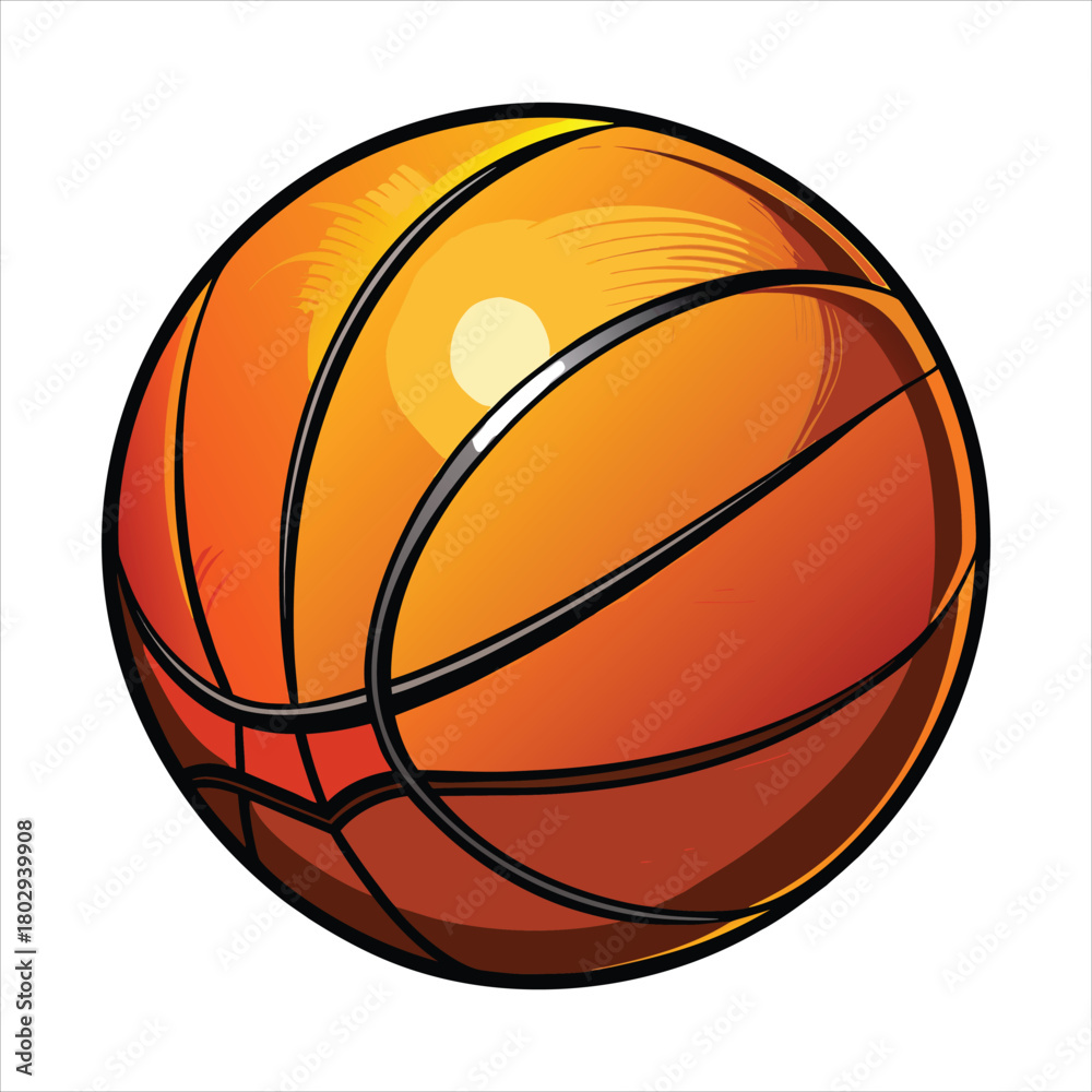 Fototapeta premium basketball ball isolated on white