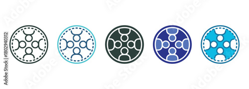 Teamwork Icon Set Multiple Style Of