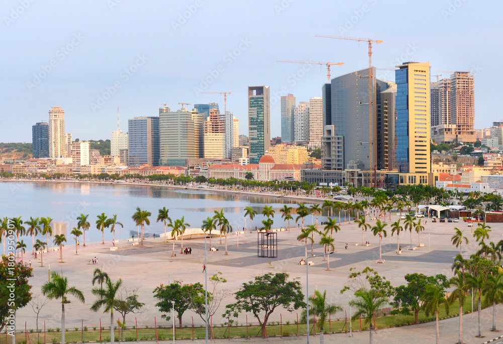 Fototapeta premium Luanda Marginal downtown skyline Angola