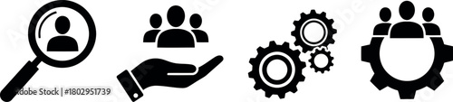 Human resources concept icons Vector