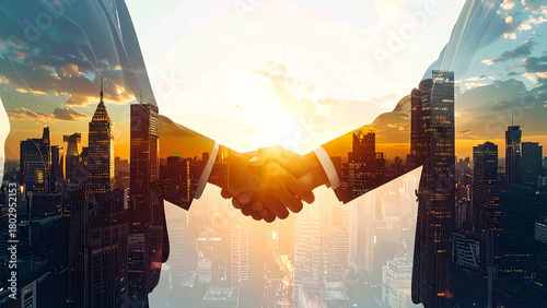 黒い和風水墨画の馬が新年の空へ金の馬がきらきら駆ける希望の瞬間と新年を祝う金色の風