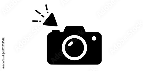 Camera Simple Flat Vector Icon Capturing Memories