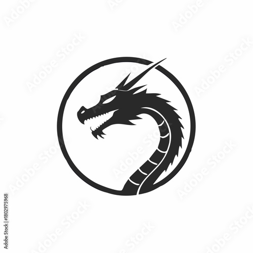和風ドラゴン紋様イラスト
