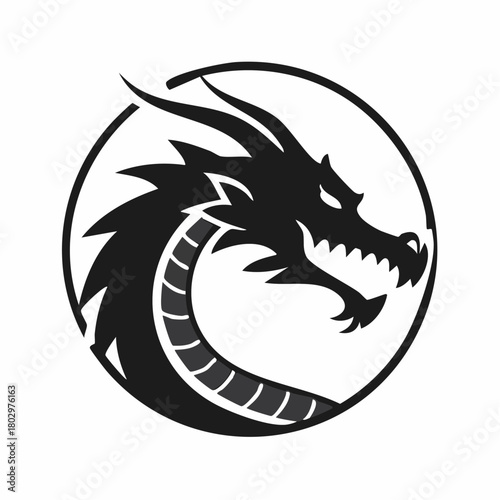 和風ドラゴン紋様イラスト

