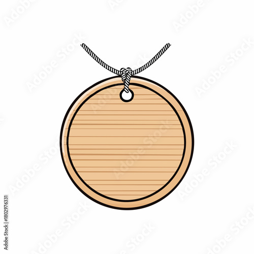 ミニマルな木製お守りタグ