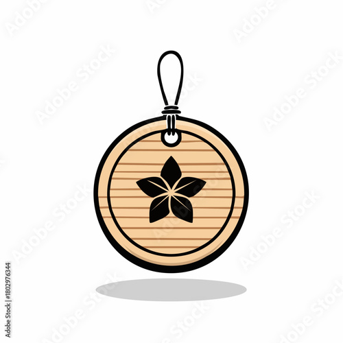 ミニマルな木製お守りタグ