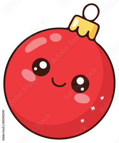 Cute Christmas Bauble Illustration