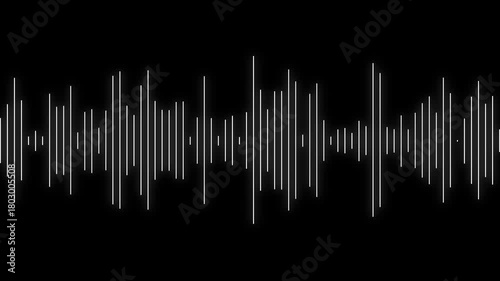 audio waveform spectrum animation. Alpha channel, spectrum audio animation, Wave form Audio isolate, background with alpha channel. Audio . 4k video