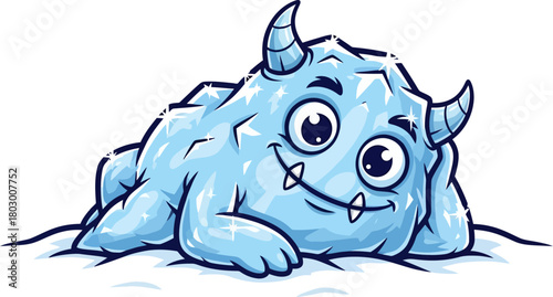 sweet ice sprite glimmers contentedly, melting hearts with its charm