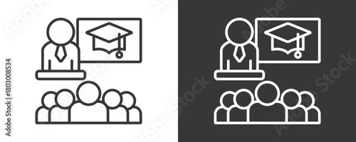 Dean Icon Set Vector Collection Isolated In Black And White