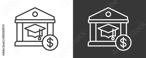 Scholarship Icon Set Vector Collection Isolated In Black And White