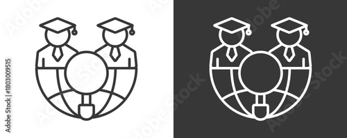Research Icon Set Vector Collection Isolated In Black And White