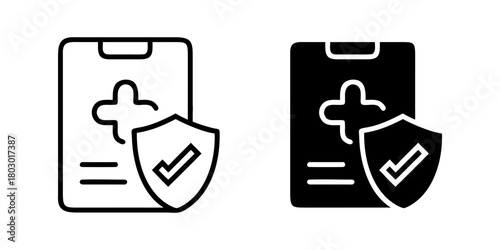 Safety Guide outline and pictogram Icon for Protection, Instructions, and Workplace Awareness