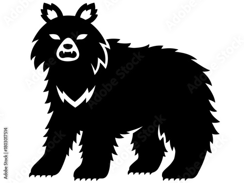 クマのシルエットイラスト